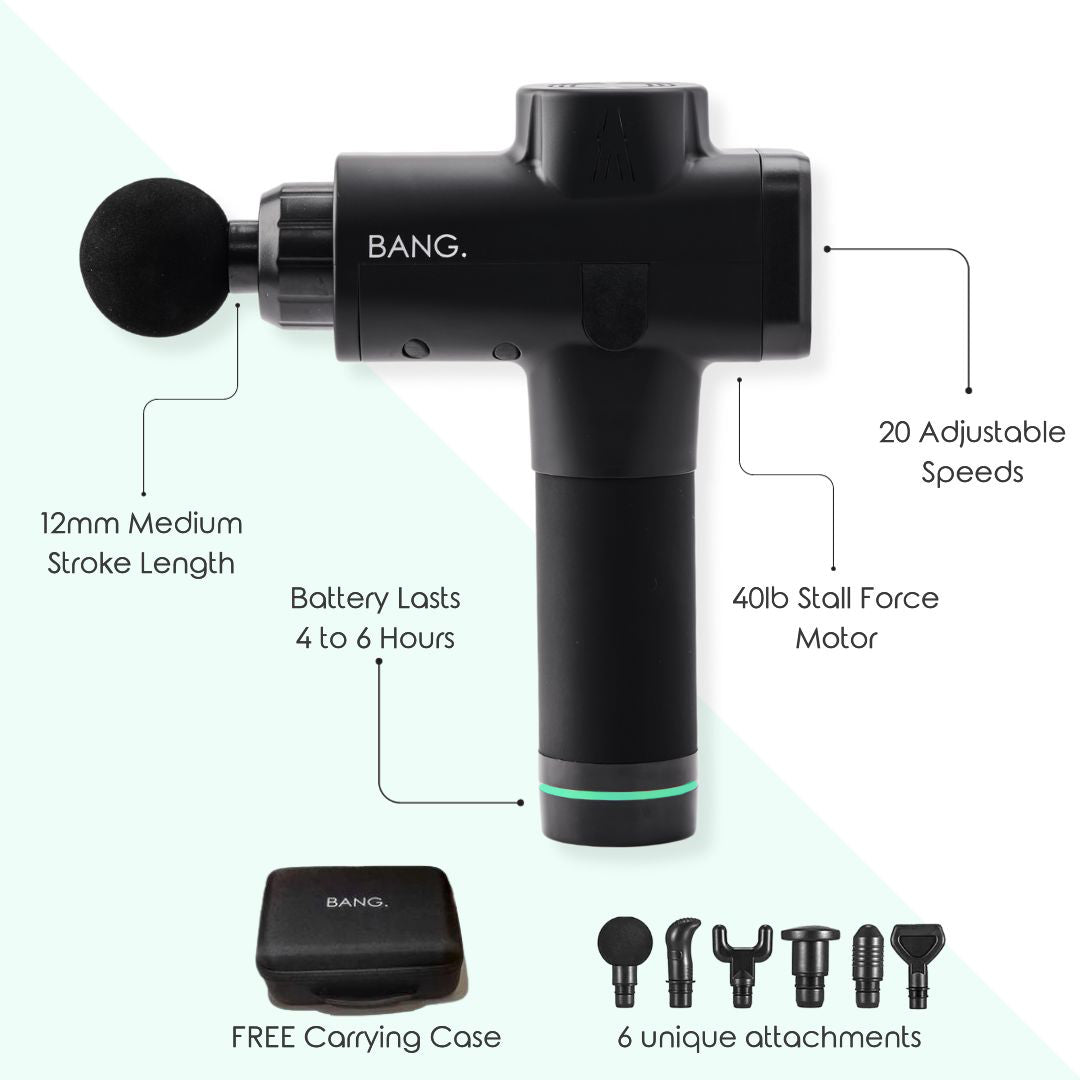 BANG Massage Gun for Deep Tissue Therapy w/FREE Carrying Case
